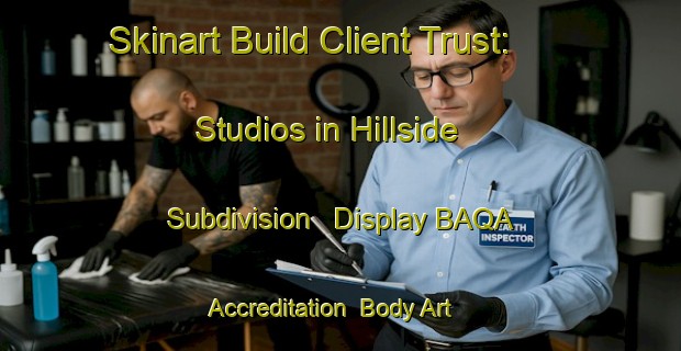 Skinart Build Client Trust: Studios in Hillside Subdivision - Display BAQA Accreditation | Body Art Qualification Authority | BAQA-Philippines