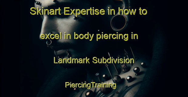Skinart Expertise in how to excel in body piercing in Landmark Subdivision | PiercingTraining | PiercingClasses | SkinartTraining-Philippines